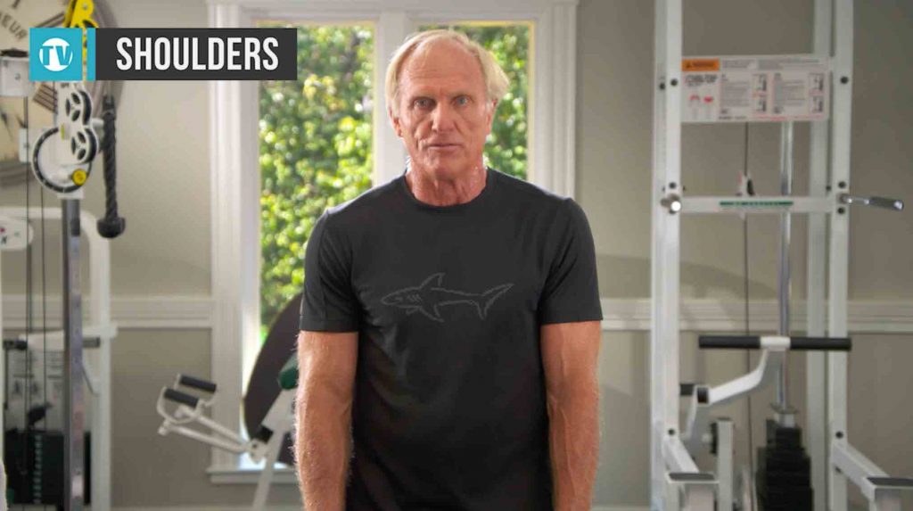 Greg Norman: Workout series – No.5 – Shoulder dumbbell raises